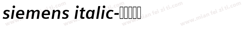 siemens italic字体转换